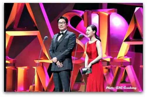 Presenters at the 9th Asian Film Awards Ceremony