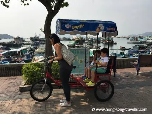 Rent a bicycle or tricycle to cruise around the island