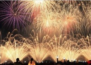 Hong Kong Chinese New Year Fireworks from Cruise Boat Hong Kong Chinese New Year Fireworks from Cruise Boat