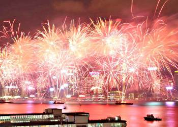 Hong Kong Chinese New Year Fireworks