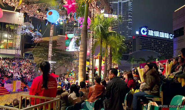 Viewing the Chinese New Year Parade from the Spectator Stands