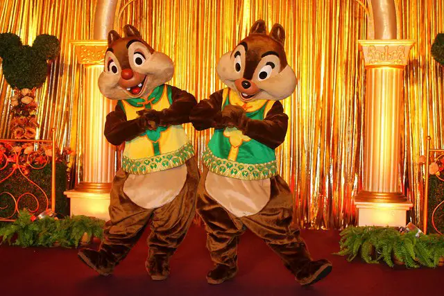 Chip and Dale during Chinese New Year Show