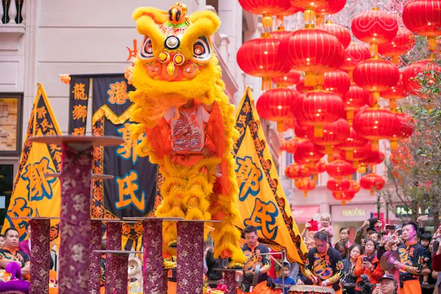 Lee Tung Avenue Lion Dances