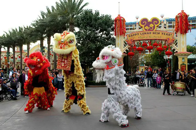 Disney Land Hong Kong Chinese New Year Lion Dance 