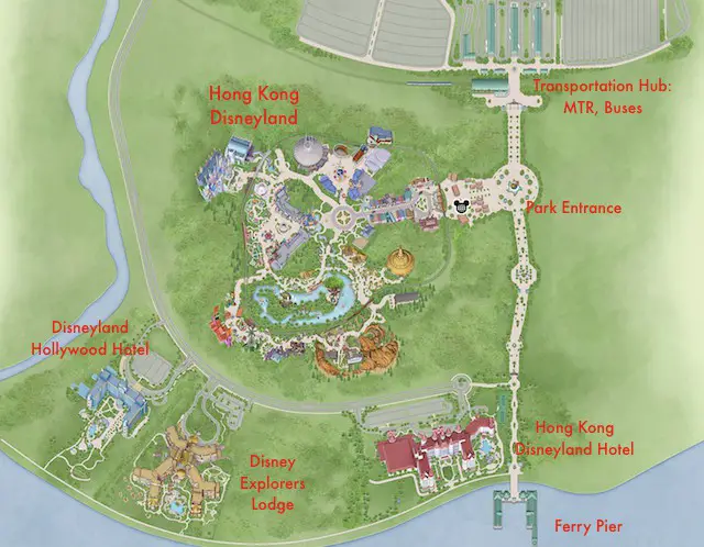 Hong Kong Disneyland Resort: Hotel Locations