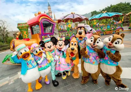 Mickey and Friends at Disneyland Hong Kong's Springtime Carnival