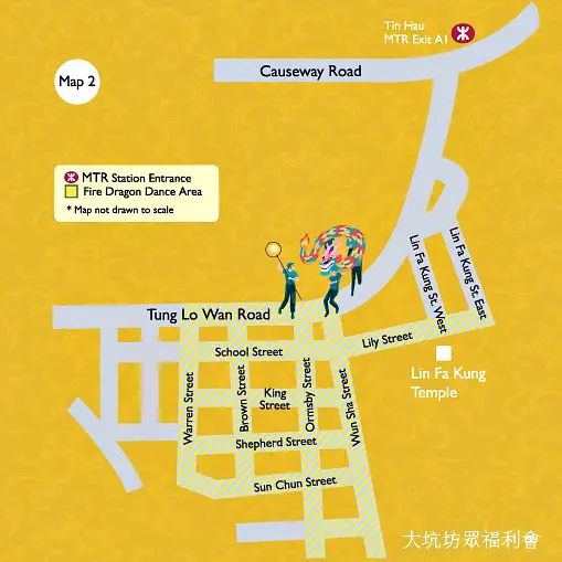 Tai Hang Fire Dragon Parade Route