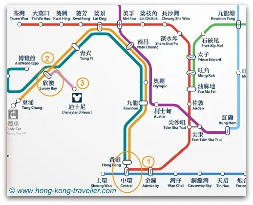 From Central, Tsim Sha Tsui to Hong Kong Disneyland