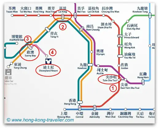 From Central, Tsim Sha Tsui to Hong Kong Disneyland