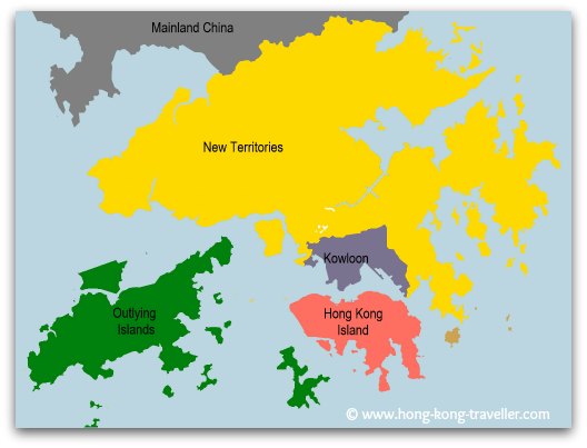 Geography of Hong Kong Main Areas: Hong Kong Island, Kowloon, New Territories and Outlying Islands