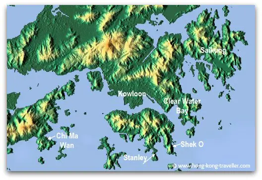 Hong Kong Peninsulas: Kowloon, Sai Kung, Clear Water Bay, Shek O, Staneley, Chi Ma Wan Peninsulas