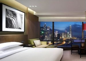 Harbour view room  at Grand Hyatt Hotel in Hong Kong