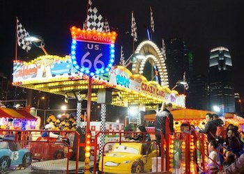 Great European Carnival Rides at Night