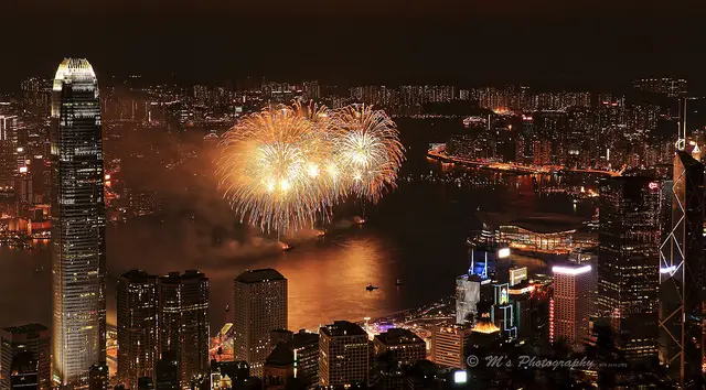 chinese new year fireworks schedule hong kong