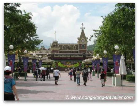 Main Entrance and ticket counters at Hong Kong Disneyland