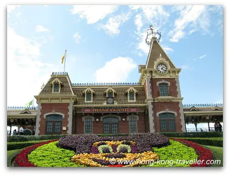 Main Street Railroad Station at Hong Kong Disneyland