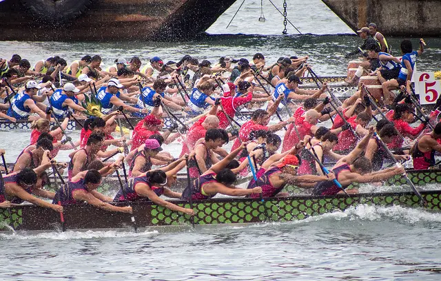 Dragon Boat races in Victoria Harbour