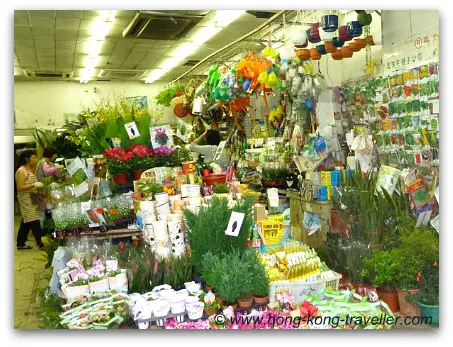 Hong Kong Flower Market Stands