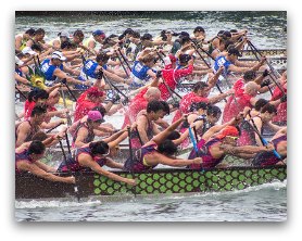 Dragon Boat Races in Victoria Harbour