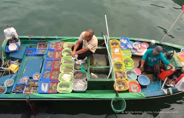 Seafood boats in Saikung