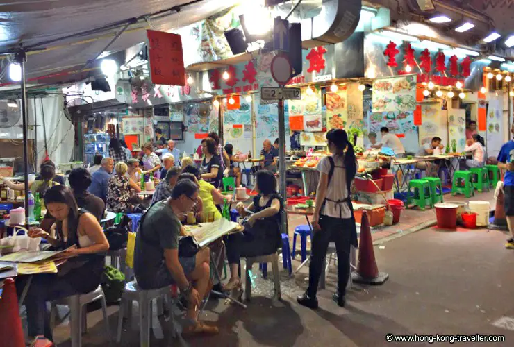 Street Food Stalls at Temple Street Night Market