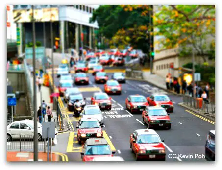 Hong Kong Taxis are plentiful day and night