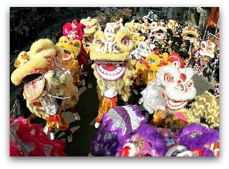 Chinese Lion Dance performance