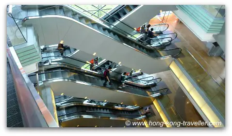 Inside Victoria Peak Tower - Escalators