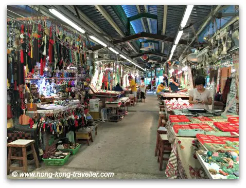 Jade Market Stalls in Hong Kong