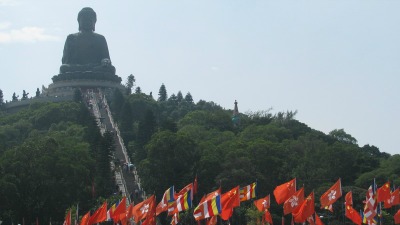 The Big Buddha atop Ngong Ping Plateau