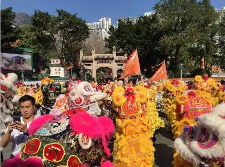 Lion Dance Extravaganza Performances at Wong Tai Sin Temple