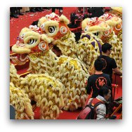 Lion Dance at Tai Kok Tsui Temple Fair