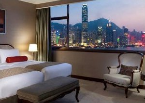 Harbour view room at Marco Polo Hong Kong Harbour view room at Marco Polo Hong Kong