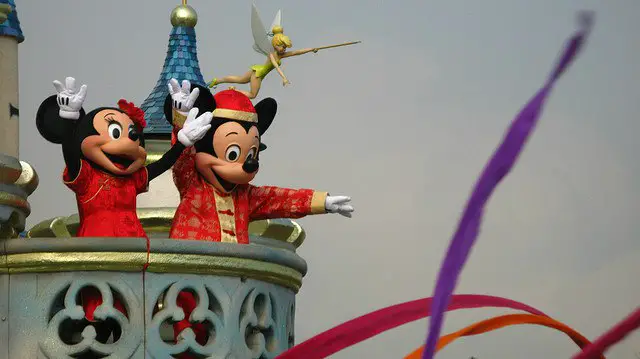 Mickey and Minnie at the Chinese New Year Parade