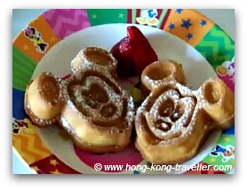 Hong Kong Disney Hotel Mickey Waffles