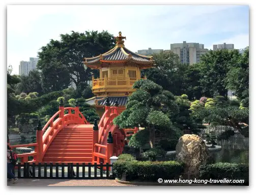 Nan Lian Garden Pavillion and Red Bridge
