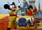Mickey plays drums at Disneyland for CNY