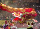 The dragon float at the Chinese New Year Parade