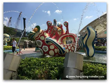 Ocean Square and Entrance to Ocean Park: The park's characters and fountains and water spouts will greet you here