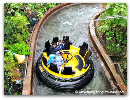 Water Guns attack at the Rapids Ride at Rainforest at Ocean Park