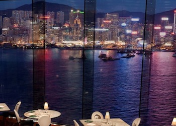 Panoramic night views from Felix at the Peninsula Panoramic night views from Felix at the Peninsula