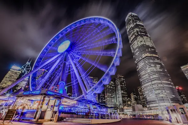 Hong Kong Observation Wheel at Night