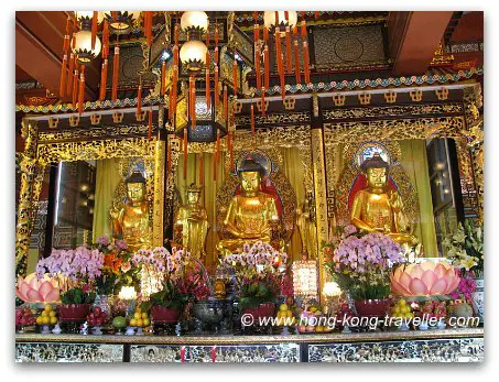 Po Lin Monastery Great Hall Three Golden Buddhas