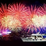 Watching the Fireworks from the water aboard a Harbour Cruise