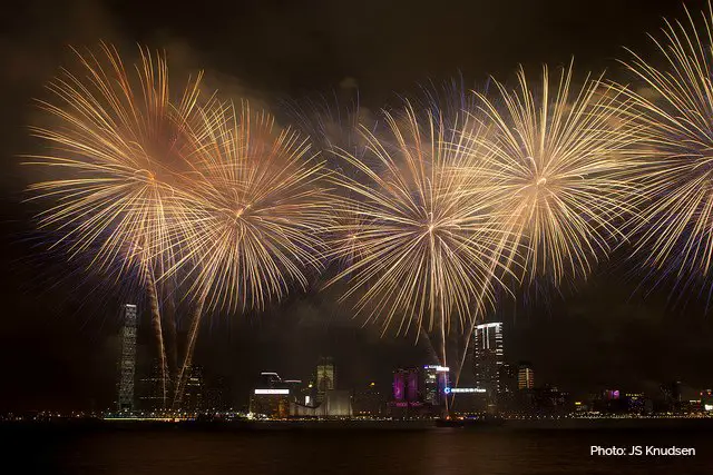 Hong Kong Fireworks view from near the Convention Centre