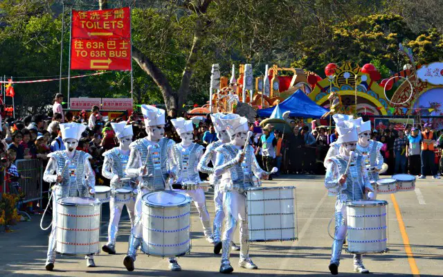 Parade Troupes perform at the Well Wishing Carnival